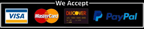 We accept Visa, MasterCard, Discover, PayPal